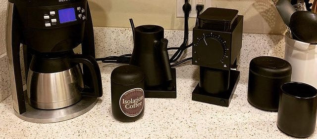 Coffee gear on a counter